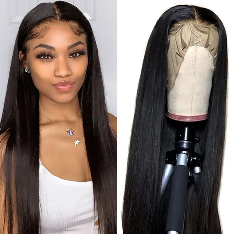 VSHOW Balayage Straight Hair Lace Front Human Hair Wigs Long Straight Hair