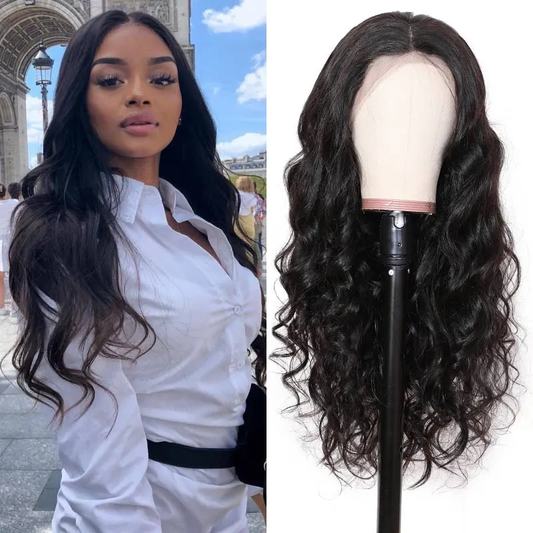 VSHOW 13x6 Transparent Lace Front Human Hair Wigs PrePlucked Long Hair Body Wave 13x4 Lace Frontal Wig