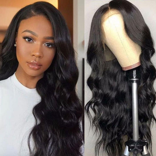 VSHOW HAIR Premium 9A Body Wave Human Hair Full Lace Wigs Natural Black