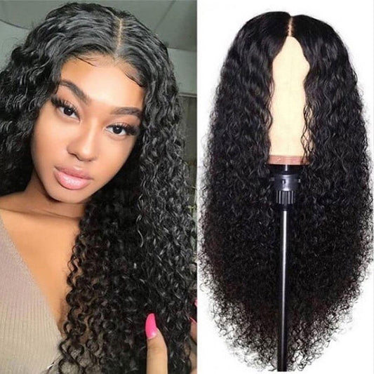 VSHOW HAIR Virgin Hair Full Lace Wigs Deep Wave Human Hair Full Lace Wigs Natural Black