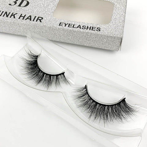 3D Mink Eyelashes for Women's Make Up 15mm Lashes
