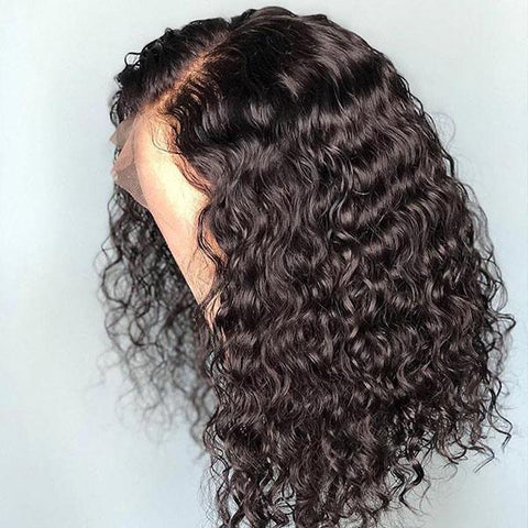 VSHOW Bob Water Wave Human Hair Lace Front Wigs Short Wigs That Look Real
