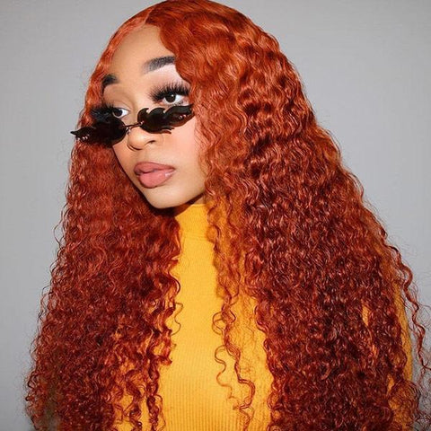 VSHOW Ginger Lace Front Human hair Wig Colored Kinky Curly Hair Wigs Hot on Tiktok