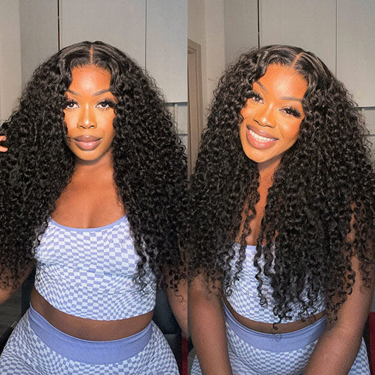 Deep Wave Wear Go Wigs For Black Women Pre-cut 4x6 HD Lace Wigs Skin Melt