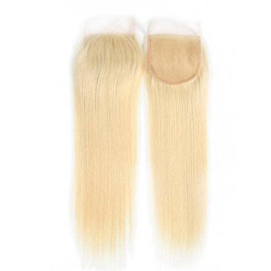 VSHOW HAIR Human Virgin Hair #613 Blonde Straight 3 or 4 Bundles with Closure