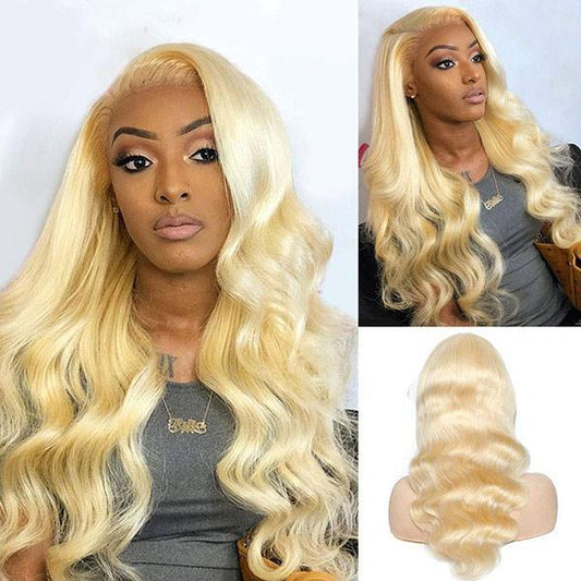 VSHOW Honey Blonde Hair Body Wave Hair Styles 613 Hair Color Lace Front Human Hair Wigs 180% Density