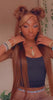 VSHOW #6 Color With #27 Color Highlight Straight Hair 13x4 Lace Front Wig Honey Blonde & Brown Streaks Highlight Wigs