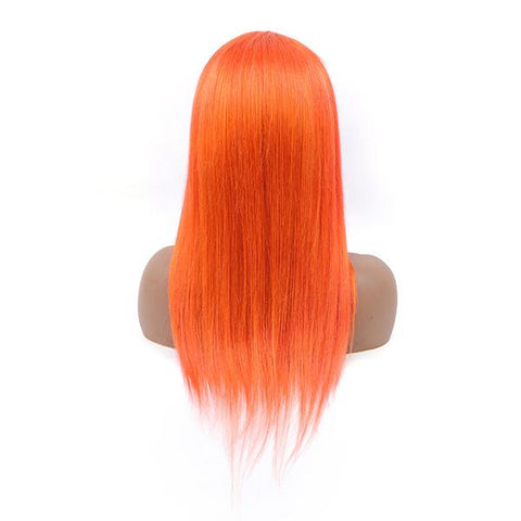 VSHOW Burnt Orange Hair Color Lace Front Wigs Straight Hair Styles Shoulder Length Hair Straight