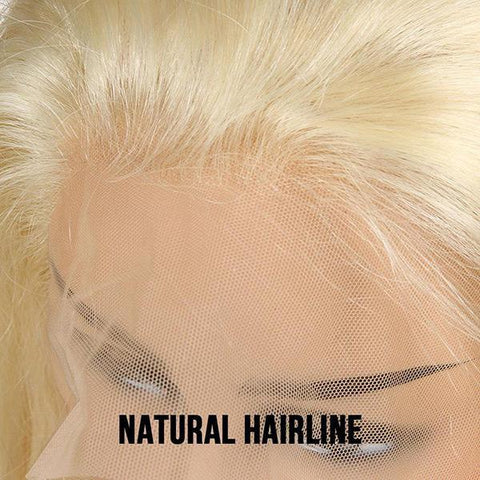 VSHOW Honey Blonde Hair #613 Color Straight Human Hair Transparent Lace Front Wigs