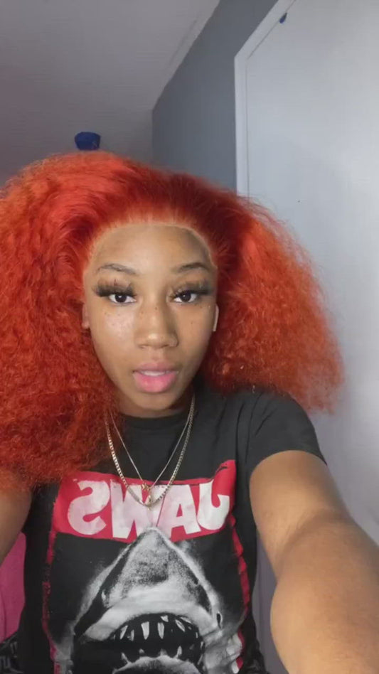 VSHOW Ginger Lace Front Human hair Wig Colored Kinky Curly Hair Wigs Hot on Tiktok