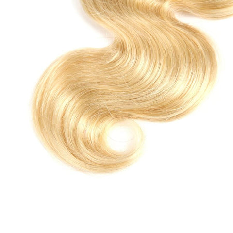 VSHOW HAIR Human Virgin Hair #613 Blonde Body Wave 3 or 4 Bundles with Closure