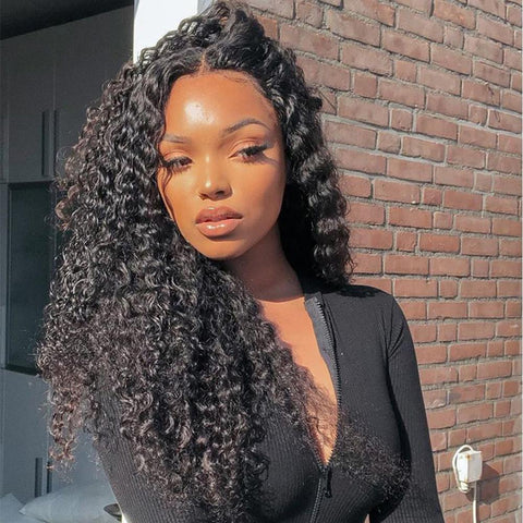 VSHOW 2021 Trending Wigs Water Wave Human Hair Lace Front Wigs Pre-plucked Hairline Natural Black