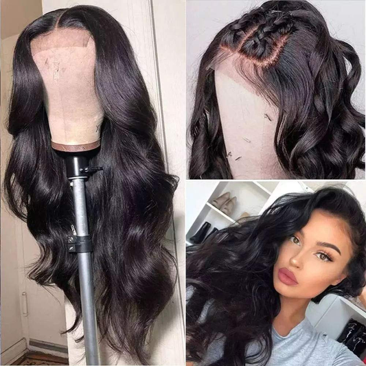 VSHOW Hand Tied Lace Wig Body Wave Hair 4x4 Closure Wigs Body Wave Human Hair Wigs