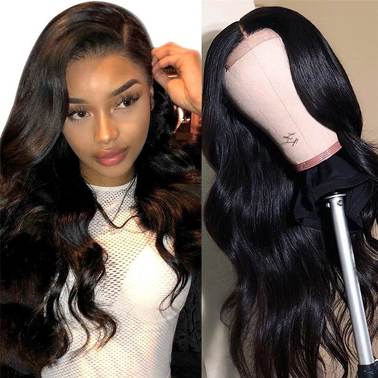 VSHOW Hand Tied Lace Wig Body Wave Hair 4x4 Closure Wigs Body Wave Human Hair Wigs