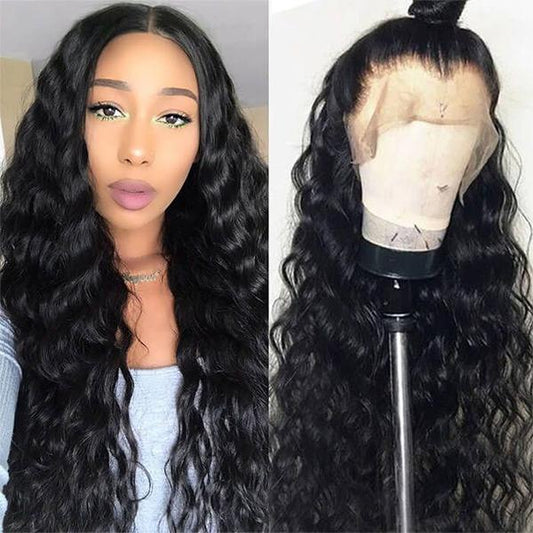 VSHOW Bleached Knots Loose Deep Wave Lace Front Wig Swiss HD Lace Wigs Human Hair Natural and Realistic Invisible Lace Wig