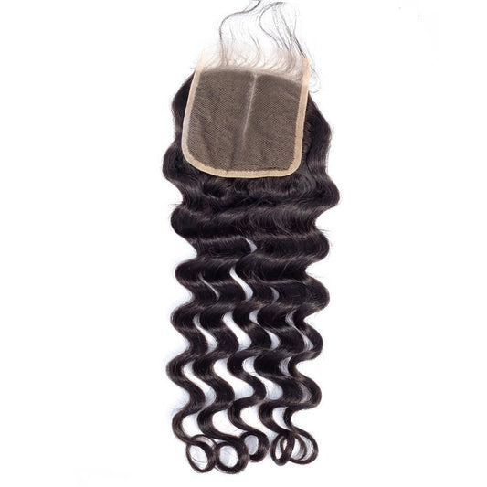 VSHOW HAIR 100% Virgin Human Hair Loose Deep Wave 4x4 6x6 Lace Closure Natural Black