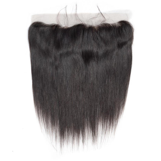 VSHOW HAIR 100% Virgin Human Hair Straight 13x4 13x6 Lace Frontal Natural Black