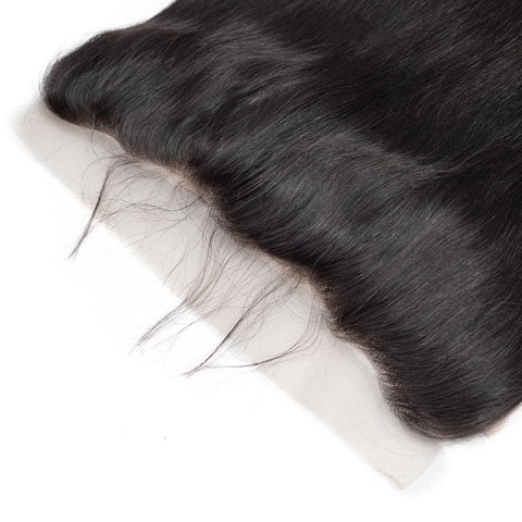 VSHOW HAIR 100% Virgin Human Hair Straight 13x4 13x6 Lace Frontal Natural Black