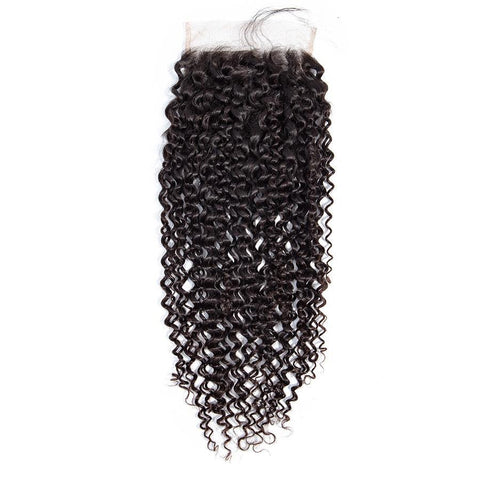VSHOW HAIR Premium 9A Indian Virgin Human Hair Kinky Curly 3 or 4 Bundles with Closure Popular Sizes