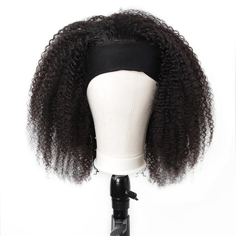 VSHOW 180% Density Afro Curly Headband Wigs Glueless Human Hair Wigs for Women