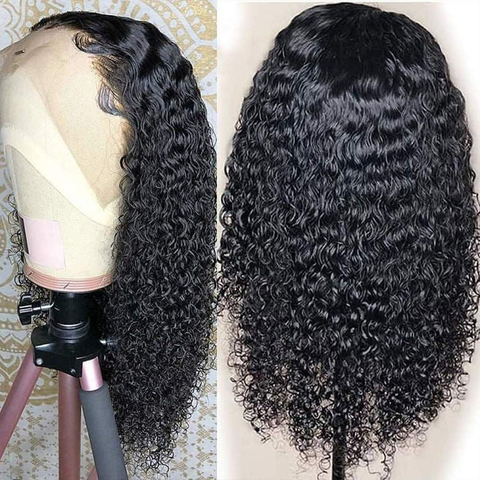 VSHOW Kinky Curly 13x4 Lace Front Wigs 150%-250% Density Human Hair Wigs