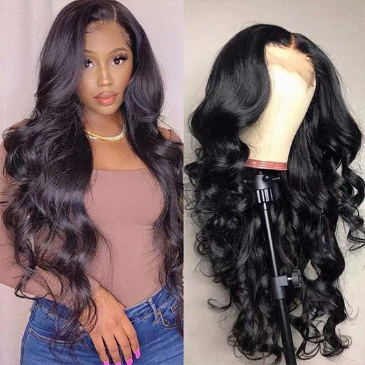 VSHOW Loose Wave Lace Front Wig Pre Plucked Natural Hair Line Human Virgin Hair Wigs