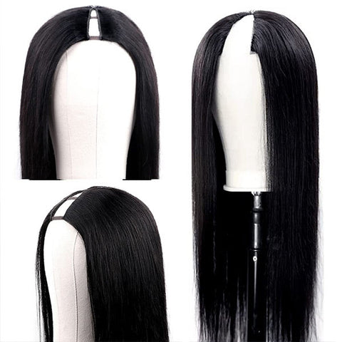 VSHOW Glueless Wigs V Part Wigs Straight Human Hair Wig