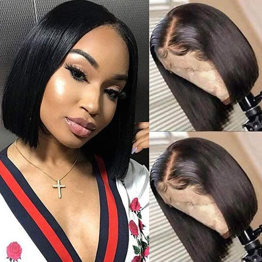 VSHOW Bob Straight Human Hair Lace Front Wigs Short Wigs That Look Real