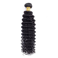 VSHOW HAIR Premium 9A Brazilian Human Virgin Hair Deep Wave Natural Black 4 Bundles Deal