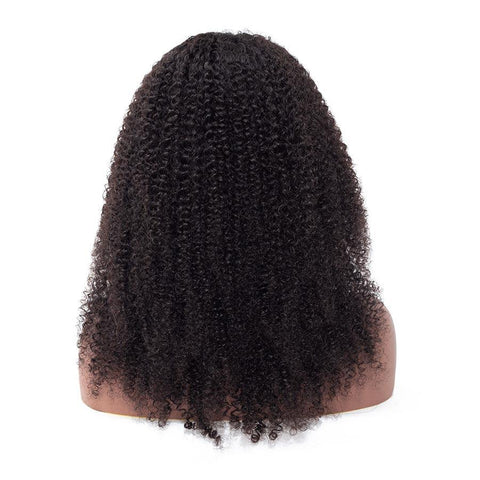 VSHOW 100% Human Hair Kinky Curly Human Hair Full Lace Wigs Natural Black Hair