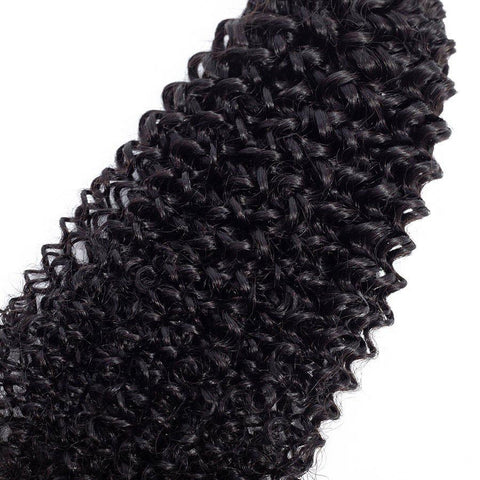 VSHOW HAIR Premium 9A Indian Human Virgin Hair Kinky Curly Natural Black 4 Bundles Deal