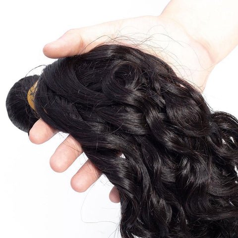 VSHOW HAIR Premium 9A Mongolian Virgin Human Hair Natural Wave 3 or 4 Bundles with Closure Popular Sizes