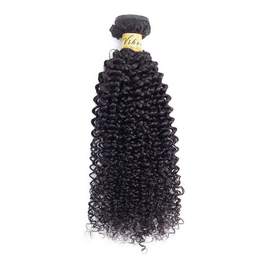 VSHOW HAIR Premium 9A Malaysian Human Virgin Hair Kinky Curly Natural Black 4 Bundles Deal