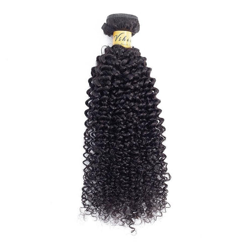 VSHOW HAIR Premium 9A Brazilian Human Virgin Hair Kinky Curly Natural Black 4 Bundles Deal
