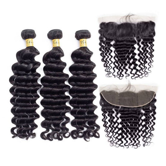 peruvian virgin hair loose deep wave human hair bundles