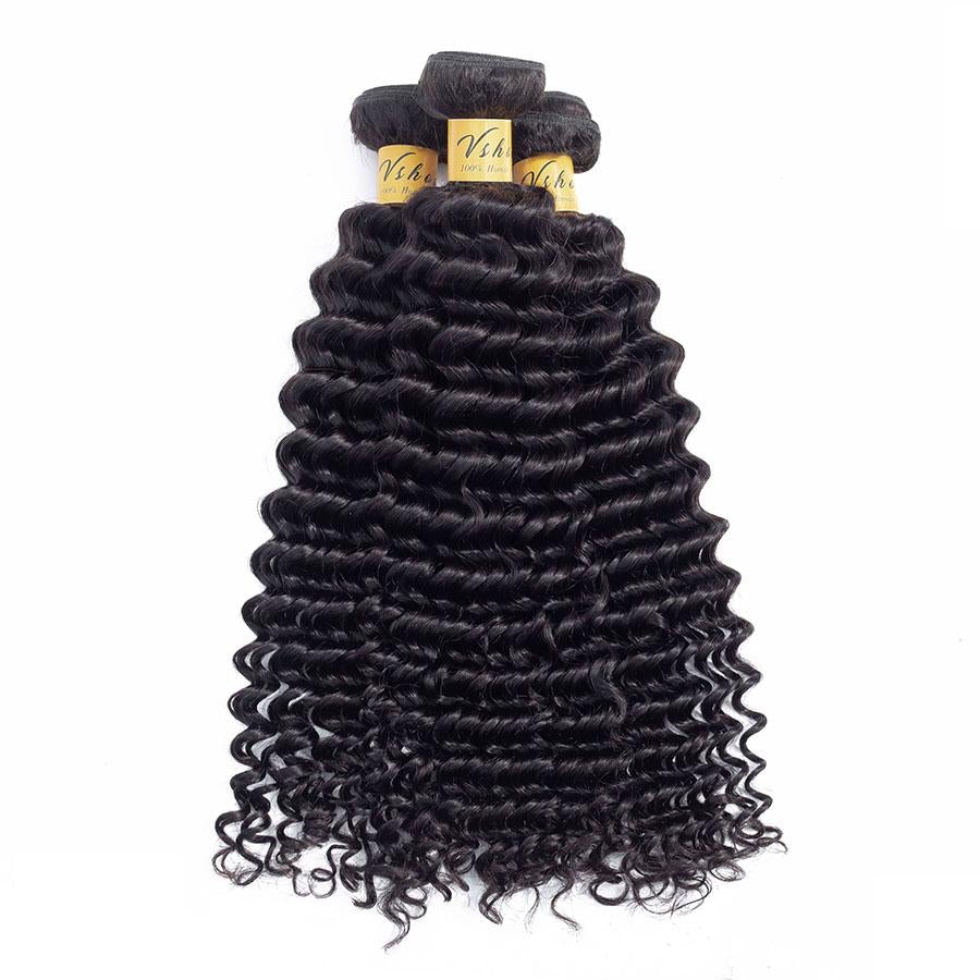 brazilian virgin hair deep wave human hair bundles