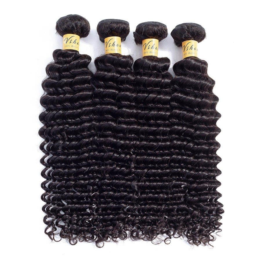 brazilian virgin hair deep wave human hair bundles