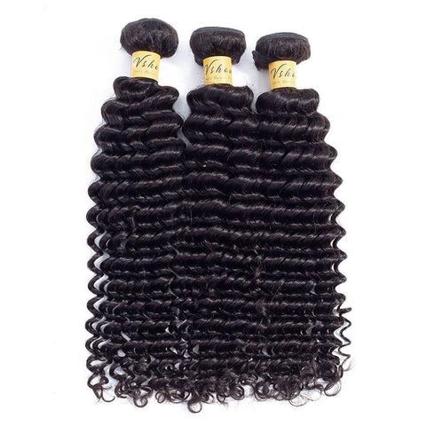 brazilian virgin hair deep wave human hair bundles