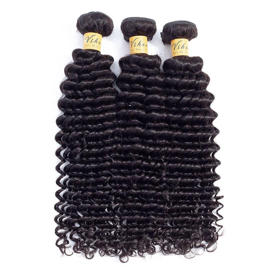 mongolian virgin hair deep wave human hair bundles