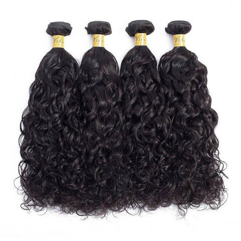 VSHOW HAIR Premium 9A Peruvian Virgin Human Hair Natural Wave 3 or 4 Bundles with Closure Popular Sizes