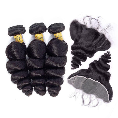 mongolian virgin hair loose wave human hair bundles