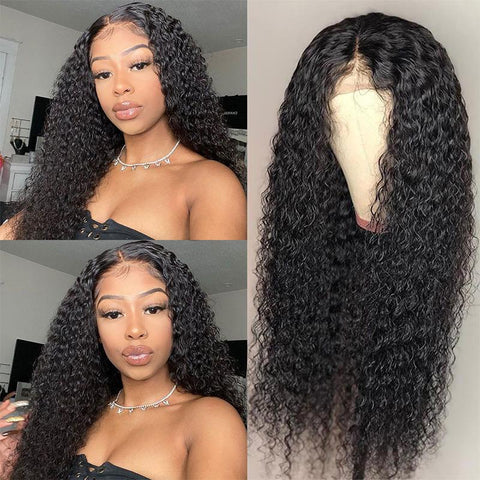 VSHOW Kinky Curly Wig Human Hair Wigs for Women 5x5 Lace Closure Wig Curly Human Hair Wig Lace Wigs