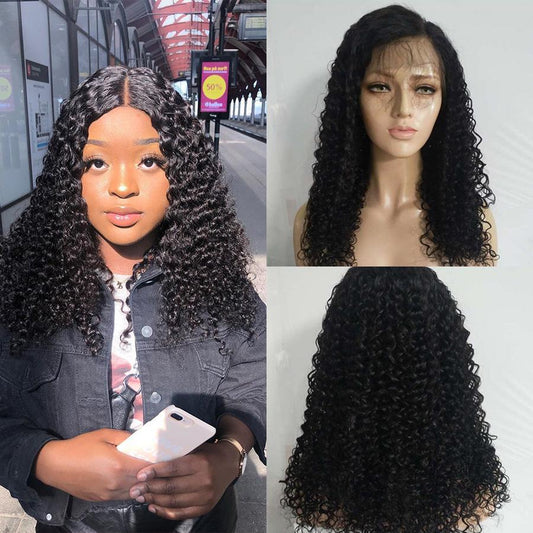 VSHOW Kinky Curly Human Hair 360 Lace Wigs Kinky Curly Wigs for Women