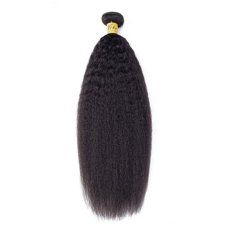 VSHOW HAIR Premium 9A Peruvian Human Virgin Hair YaKi Natural Black 4 Bundles Deal