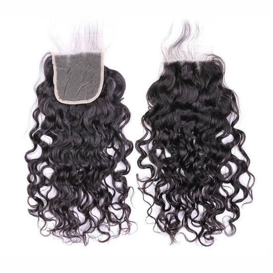 VSHOW HAIR 100% Virgin Human Hair Natural Wave 4x4 6x6 Lace Closure Natural Black