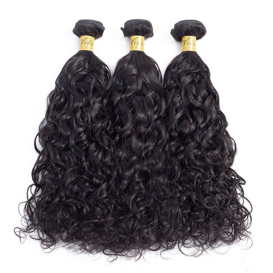 VSHOW HAIR Premium 9A Virgin Human Hair Sample Natural Wave 1 or 2 Bundles Natural Black