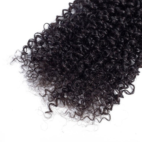 VSHOW HAIR Premium 9A Indian Virgin Human Hair Kinky Curly 3 or 4 Bundles with Closure Popular Sizes