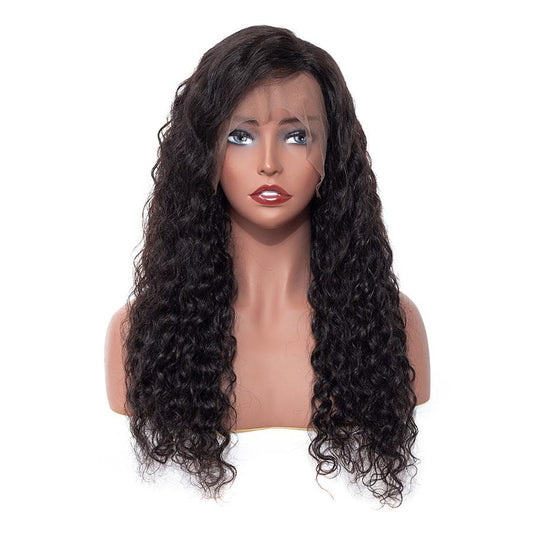 malaysian water wave human hair lace front wigs