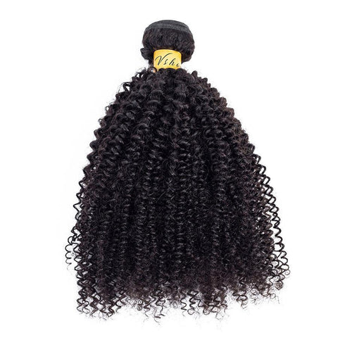 VSHOW HAIR Premium 9A Malaysian Virgin Human Hair Afro Curly 3 or 4 Bundles with Closure Popular Sizes