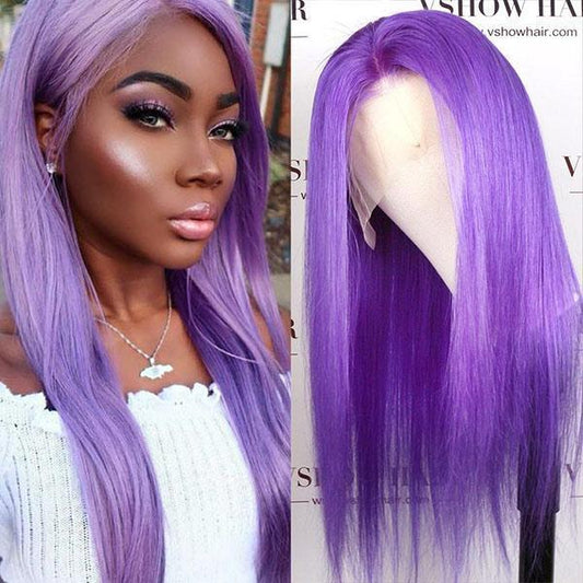 VSHOW Purple Hair Ideas Straight Hair Hairstyles Lace Front Wigs Human Hair 13x4 And 4x4 Lace Wigs